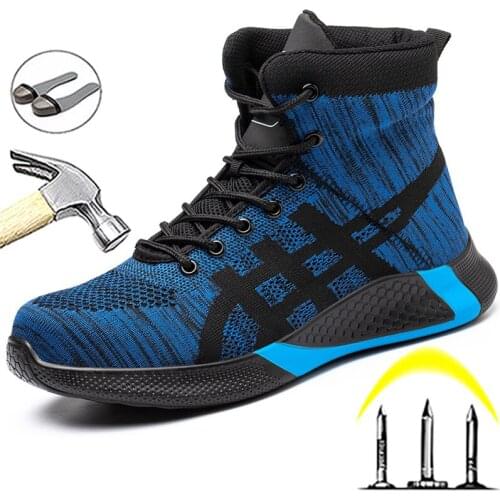 Lightweight Work Safety Boots For Men Women Work Shoes Anti-Puncture Work Sneakers Steel Toe Indestructible Footwear Winter Boot