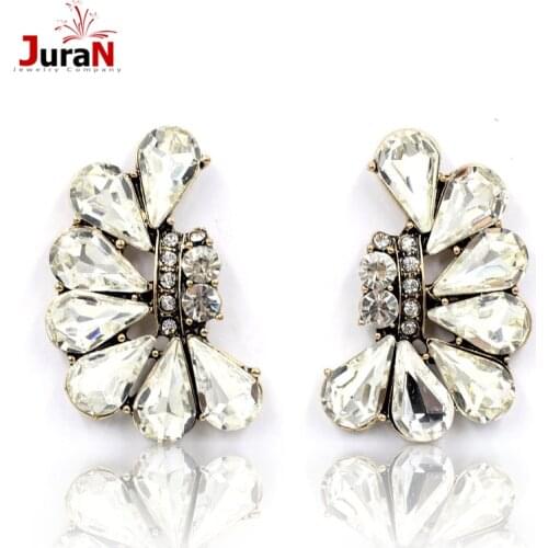 JURAN New 2019 Trend Fashion Earrings Women Full Crystal Vintage Statement Earrings For Women Jewelry Factory Price C2305