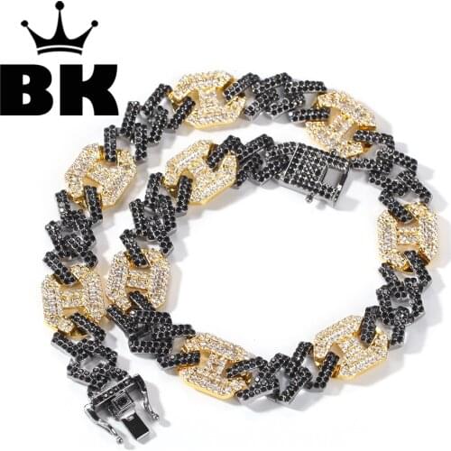 New Color Return watch buckle necklace Iced Out Red Black Blue Rhinestone muticolor Alloy Mens Women Hip Hop Jewelry
