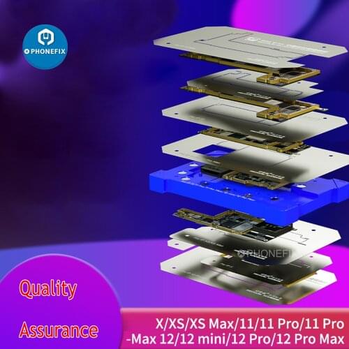 Mechanic IBGA 12 Pro BGA Reballing Platform for IPhone X-12 Pro Max Mid-level Motherboard Positioning Rework Tin Mesh Platform