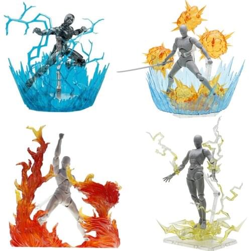 Special Effect Model Flame Lightning Dragon Decoration Special Effects Explosion Scene Action Figure Model with Bracket Toys