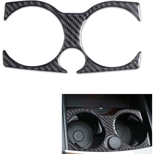Carbon Fiber Console Water Cup Holder Frame Cover Trim for BMW-5 Series G30 530Li 528Li 2018-20 Interior Accessorries