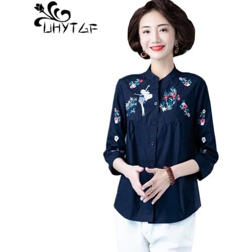 UHYTGF Blouses With Embroidery