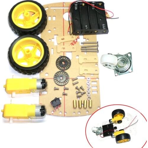 Javino Motor Smart Robot Car Chassis Kit Speed Encoder Battery Box 2WD For Arduino Free Shipping