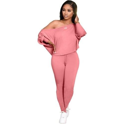 Womens Summer Clothing Skew Collar Solid Off Shoulder T Shirt Top Skinny Shorts Two Piece Set Loose Fashion Casual Shorts Sets