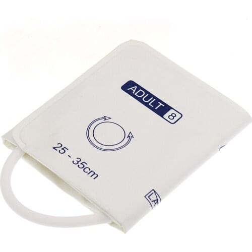 100pcs/lot Compatible Disposable Adult NIBP Cuff 25-35cm Single Tube