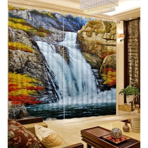 3D Window Curtain Dinosaur print Luxury Blackout For Living Room waterfall curtains