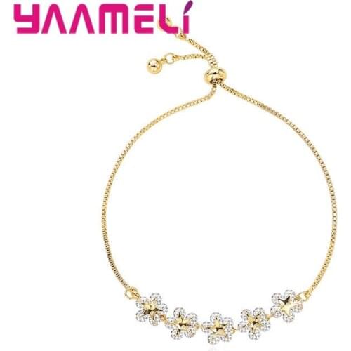 925 Sterling Silver Box Venice Chain Bracelet for Women Girl Fashion Rhinestone Cubic Zircon Christmas Jewelry Gifts