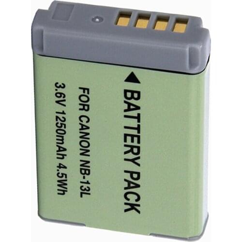 3.6V 1250mAh NB-13L, NB13L 13L Replacement Battery for Canon PowerShot G5 X G5X G7 X G7X G7 X Mark II G9 X G9X Wholesale