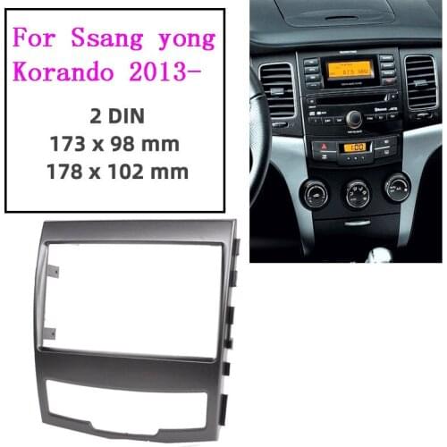 2Din Car Radio Fascia for SSANG YONG KORANDO 2010-2013 DVD frame Dash Mount Kit Adapter Trim Facial Panel Frame Dashboard