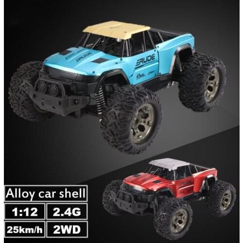 Infant Shining 1:12 Remote Control Car Childrens Bigfoot Alloy Off-Road Car 2.4G High-Speed Rock Crawler Drift Car 4 Channels