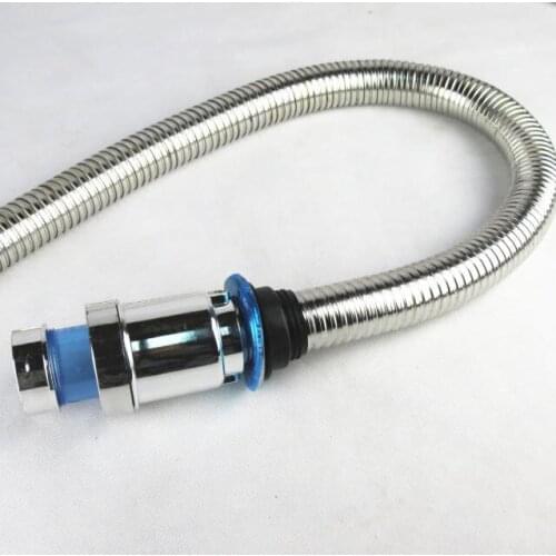 Deodorizing sewer pipe, Bathroom basin drain pipe, Head plastic, stainless steel hose, Total length 73cm