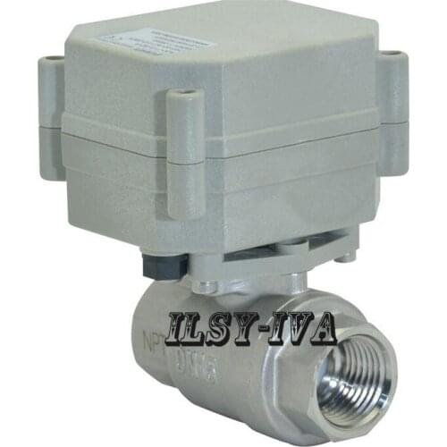 DN15 SS304 Electronic Ball Valve,AC110~230V Stainless steel ball valve normal close/open