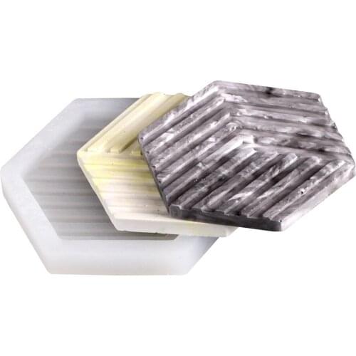 Concrete Coaster Mold Silicone Cement Tea Cup Tray Mould