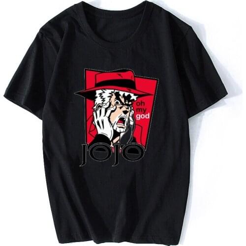 JoJo Bizarre Adventure T Shirt Design Manga Anime T-shirt Cool Novelty Funny T Shirt Style Men Printed Fashion Tee Streetwear