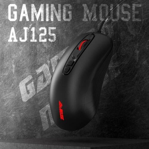 AJAZZ AJ125 Gamer Mouse PMW3325 Gaming Sensor MAX 10000DPI Six Gears Optical Mouse for Windows/Mac Desktop Notebook Wired Mause