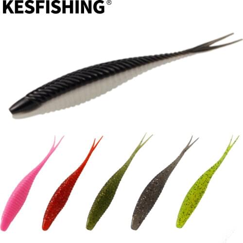 KESFISHING Fishing Lure Armor Shad 120mm 6pcs Soft Baits Pike Fishing Tackle Carp Fishing Slow Jig Soft Lures For Fishing