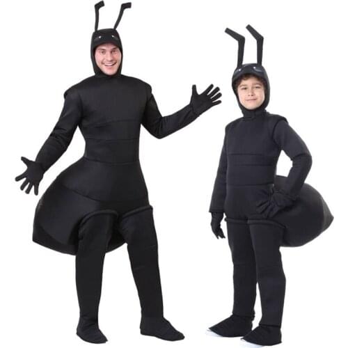 Nieuwe Party Halloween Kostuum Volwassen Kinderen Dieren Insect Zwarte Mier Cosplay Kostuums Carnaval Film Kostuums