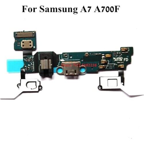 Original USB Charging Dock Port Flex cable For Samsung A7 A700F SM-C700F Charger plug board+Home Return Sensor Earphone Jack