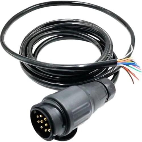Trailer Connector Round Hole 13Pins to 7Pins 12V European Standard Wire Harness Adapter Plug Cable Connector for Truck Trailer