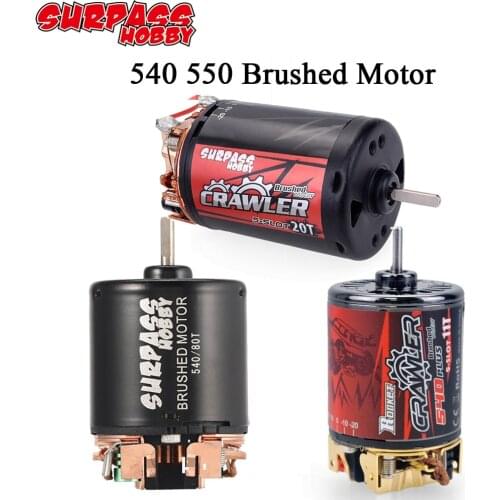 SURPASS HOBBY 5-Slot 3-Slot 540 550 540 Plus Brushed Motor 12T 16T 27T 35T 80T for 1/10 RC Monster Truck Crawler Scx10 Car