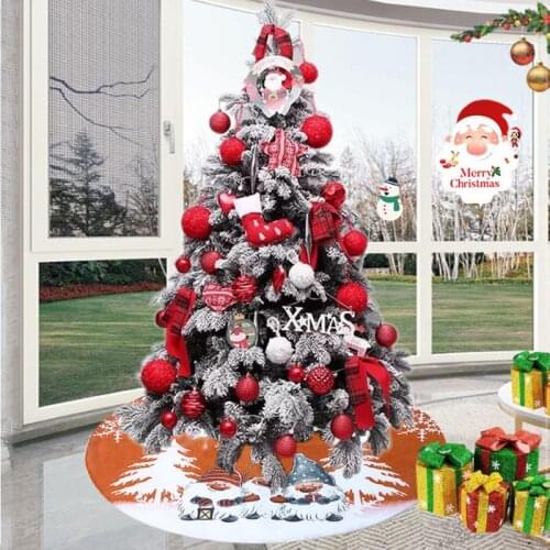 Christmas Tree Skirt Swedish Gnome Tomte Ornament Carpet Floor Mat Base Cover T3LE
