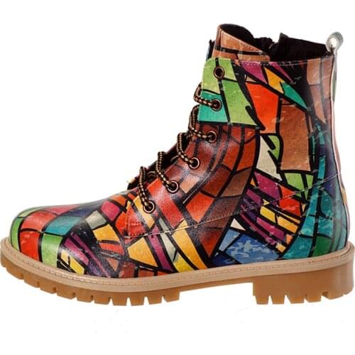 Digital Edition Colored Pattern Special Design Women Short Boots 461647484