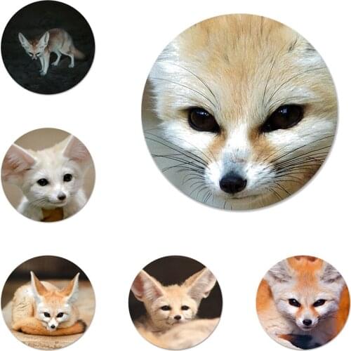 58mm Animal Fennec Fox Icons Pins Badge Decoration Brooches Metal Badges For Clothes Backpack Decoration