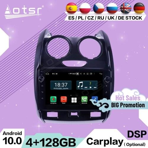 128G Carplay Multimedia Stereo Android 10 For Renault Duster 2013 2014 2015 2016 2017 2018 GPS Navi Car Radio Receiver Head Unit