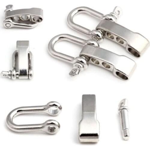 2pcs/lot U Shape Adjustable Anchor Shackle Rope Paracord Bracelet Buckle Outdoor Sports For Tent Camping Hiking Travel Kits