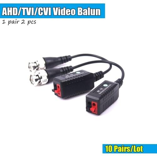 20PCS CCTV Camera BNC UTP CAT5 Cable Video Balun Twistered Pair Passive One Channel Video Transmitter Transceiver