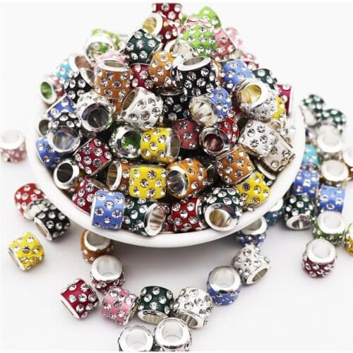 20Pcs Assorted Color Large Hole Crystal Murano Spacer Beads Charms Fit Pandora Bracelet Necklace Earrings for Jewelry Making