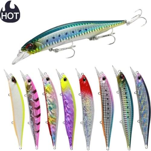2021Hot 13cm/16.6g Big Minnow Three Hooks Mino Fishing Lures 3d Eyes Sinking Swimbait Crankbaits Hard Baits Carp Fishing Tackle