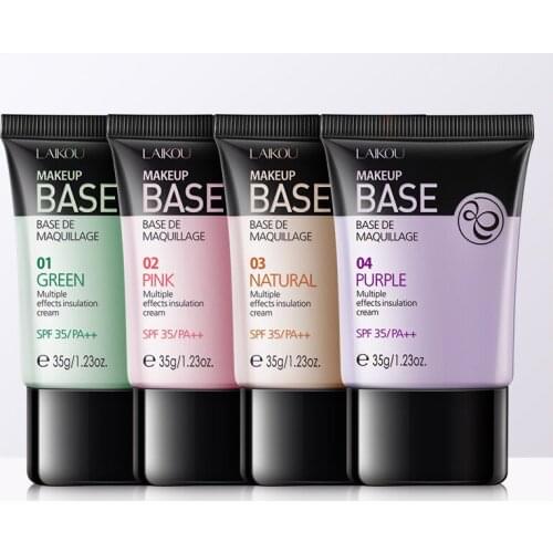 4 Colors Makeup Base Face Primer Gel Invisible Pore Light Oil-Free Makeup Finish No Creases Not Cakey Foundation Primer Cosmetic