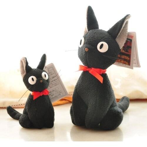 4Size Anime Kikis Delivery Service Black JiJi Kawaii Cute Softdoll Stuffed Plush Toy Keychain Bag Xmas Backpack Pendant Doll