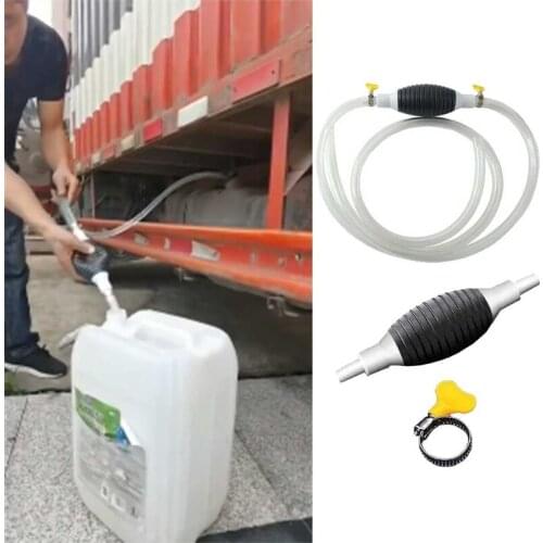 50LC For Car Oil Fuel Liquid Transfer Siphon Pump Gasoline Siphon Hose Corrosion Resistant Hand Liquid Transfer Pump
