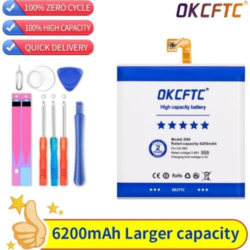 NEW Top Quality 6200mAh Battery for Caterpillar CAT S60 Mobile Phone Replacement Accumulator