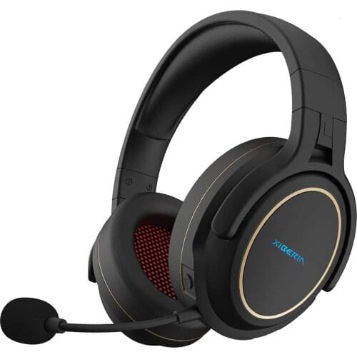 Wireless game headset, PC with microphone, lossless 2.4GHz, ultra low delay, dual cavity driver, noise reduction