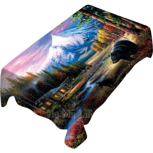 Living Animals And Landscape Arts Chuck Black Tablecloth Art For Indoor And Outdoor Decor