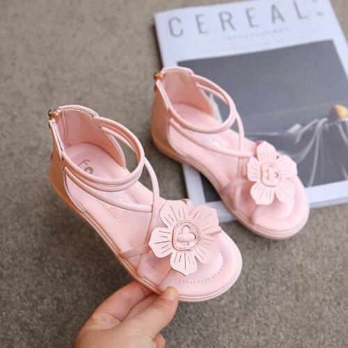 Kids Shoes For Little Girls Summer Sandals 2021 Beach For Children Shoes Girls Dress Fashion Gladiator Flowers 2 To 8 9 12 Year