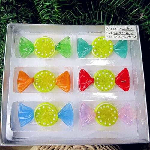 6pcs custom Antique Hand Blown Murano Glass sweets lemon Figurine Christmas Decoration pendant fruit glass candy New Year gift