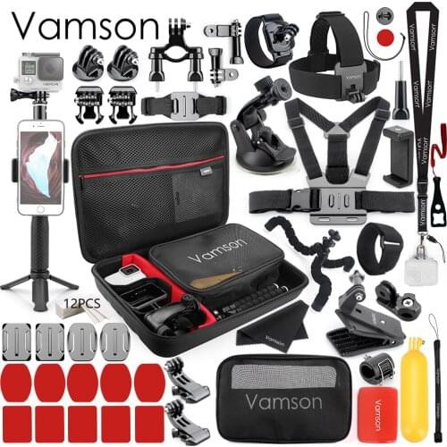 Vamson for GoPro Hero 7 6 5 for Xiaomi Yi SJCAM MIJIA for DJI OSMO Sport Action Camera Accessories for GoPro Accessory Set VS85