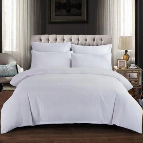 Pure white hotel four-piece quilt set bed sheet home stay hotel four-piece hospital three-piece bed set Bedding bag