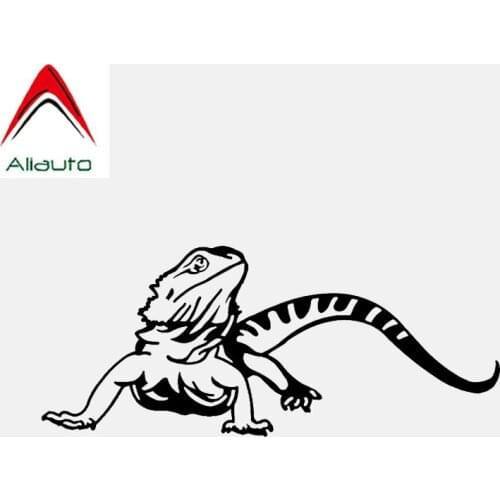 Aliauto Creative Motorcycles Car Sticker Climbing Lizard Decoration Sunscreen Waterproof Reflective Silhouette Decals 16cm*6cm