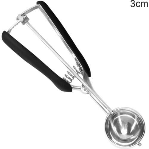 Ice Cream Spoon Stainless Steel Ice Cream Ball Scoop Fruit Potato Ball Digging Spoon Kitchen Tools, 3/4/5cm