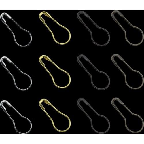 Item name: Security pin Color: Silver Black Material: lead and nickel Size: 22mm x 9.8mm Thickness: 2.3mm