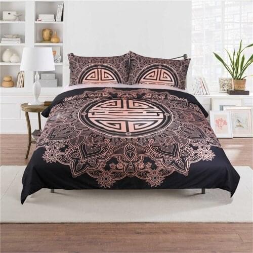 Blanket Gold Flower Bedding Set Bronzing Luxury Floral Printed Comforter Cover Duvet Cover Pillowcase Bedding Decor