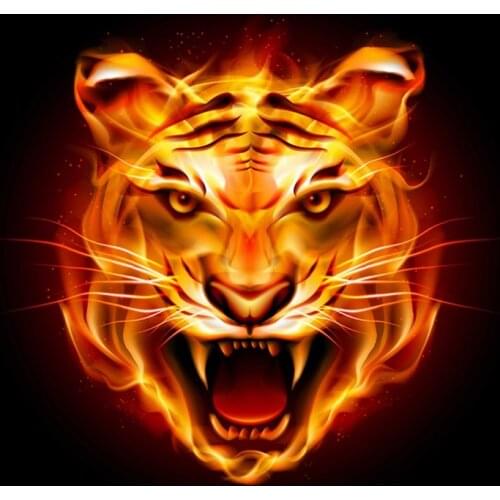 Custom 3d mural 3D stereo cartoon animal mural KTV living room bedroom children room flame tiger personality wallpaper mural