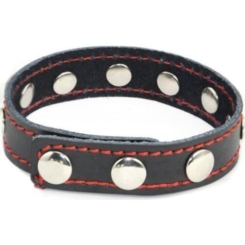 Size Adjustable Male Leather Penis Ring Cockrings Time Delay Cock Ball Harness Erotic Sex Products for Men Sexo Shop