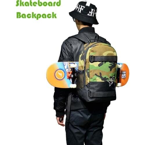 24in Big Fish Skateboard Backpack 80*20cm Skateboard Backpack Double Rocker Skate Board Bag Men Women Adjustable Shoulder Bags